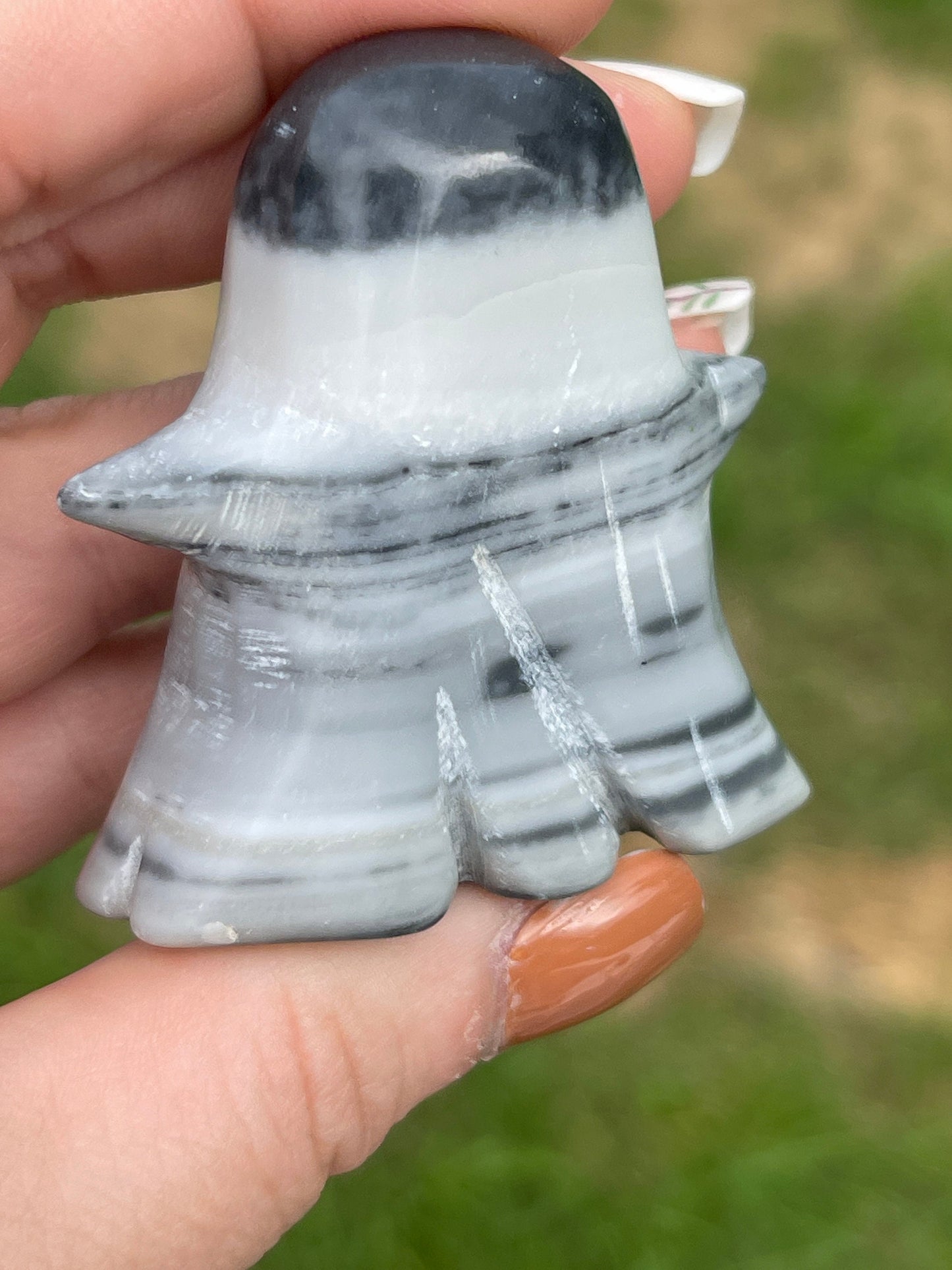 Tai Chi Jasper Halloween Ghost Carving