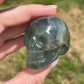 Green Fluorite Mini Skull Carving