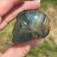 Green Fluorite Mini Skull Carving