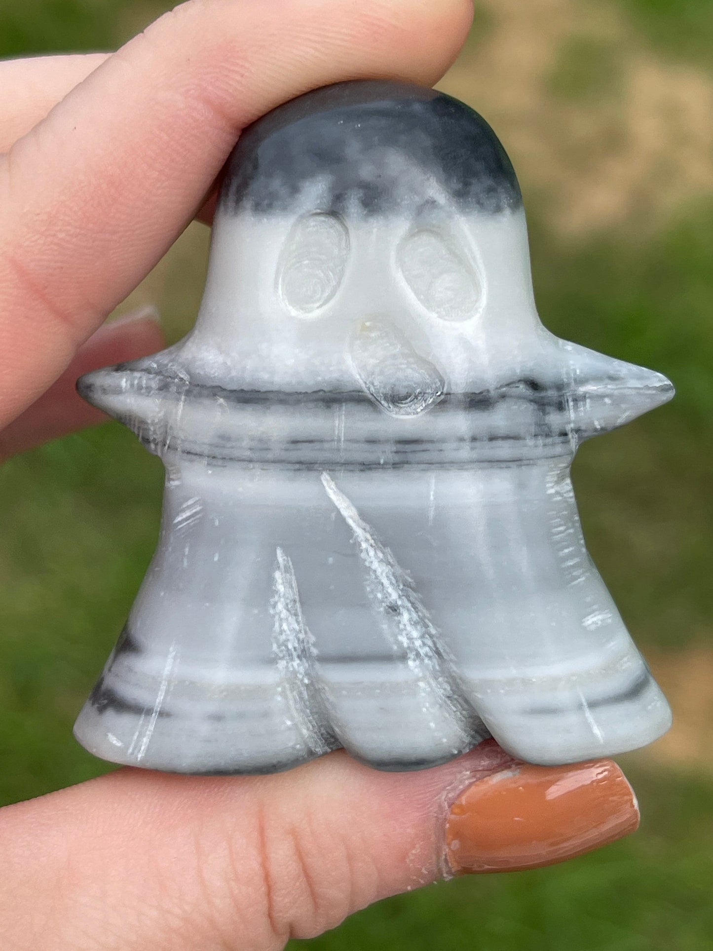 Tai Chi Jasper Halloween Ghost Carving
