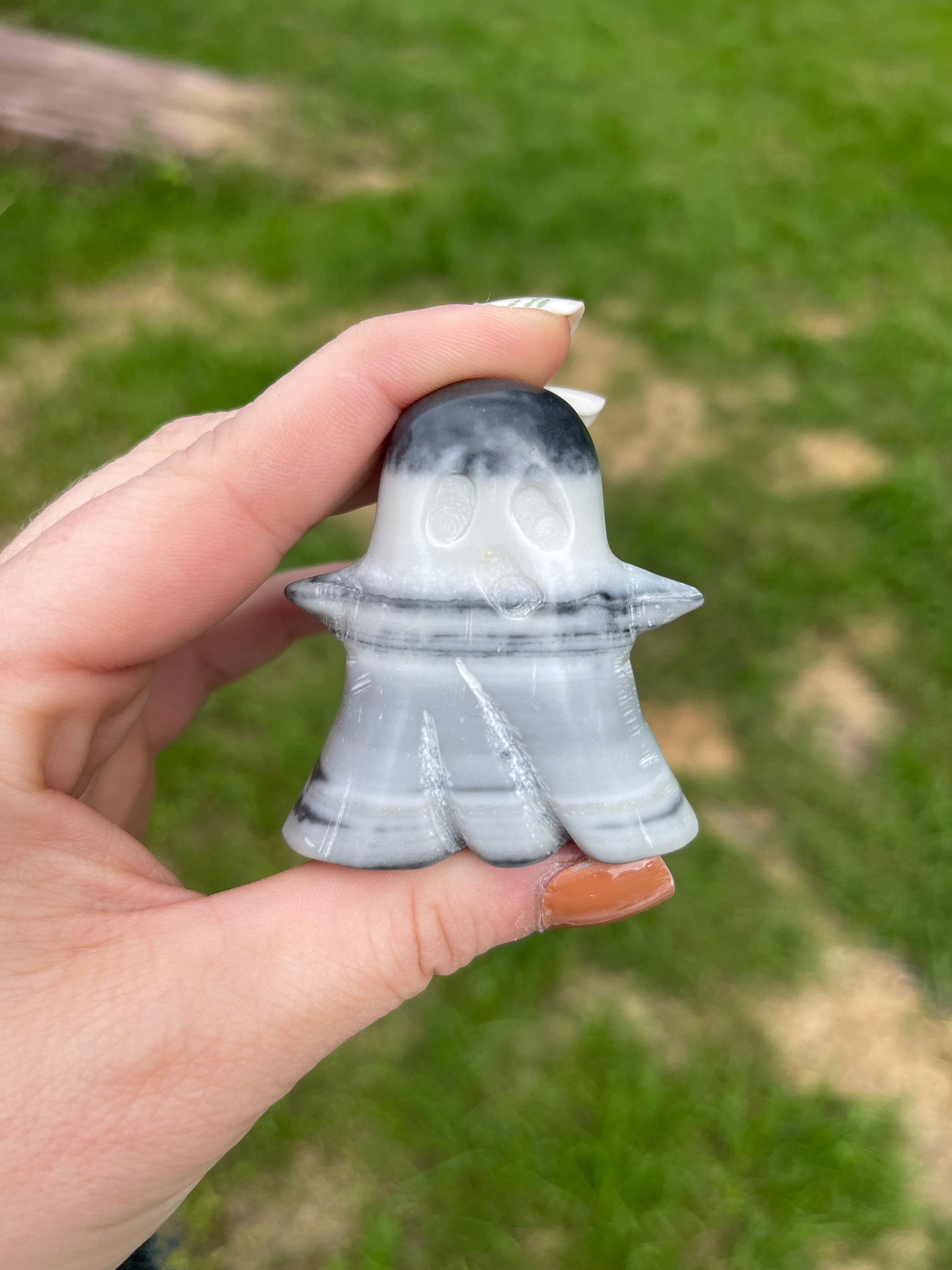 Tai Chi Jasper Halloween Ghost Carving