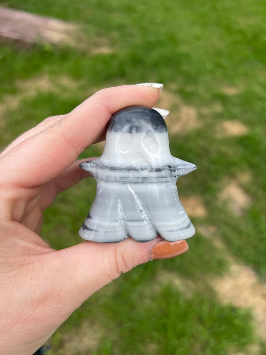 Tai Chi Jasper Halloween Ghost Carving