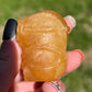 Orange Calcite Minon Carving