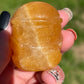 Orange Calcite Minon Carving
