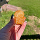 Orange Calcite Minon Carving
