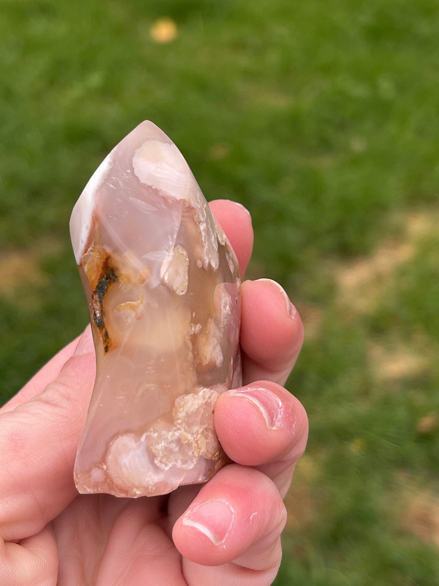 Flower Agate Freeform Carving
