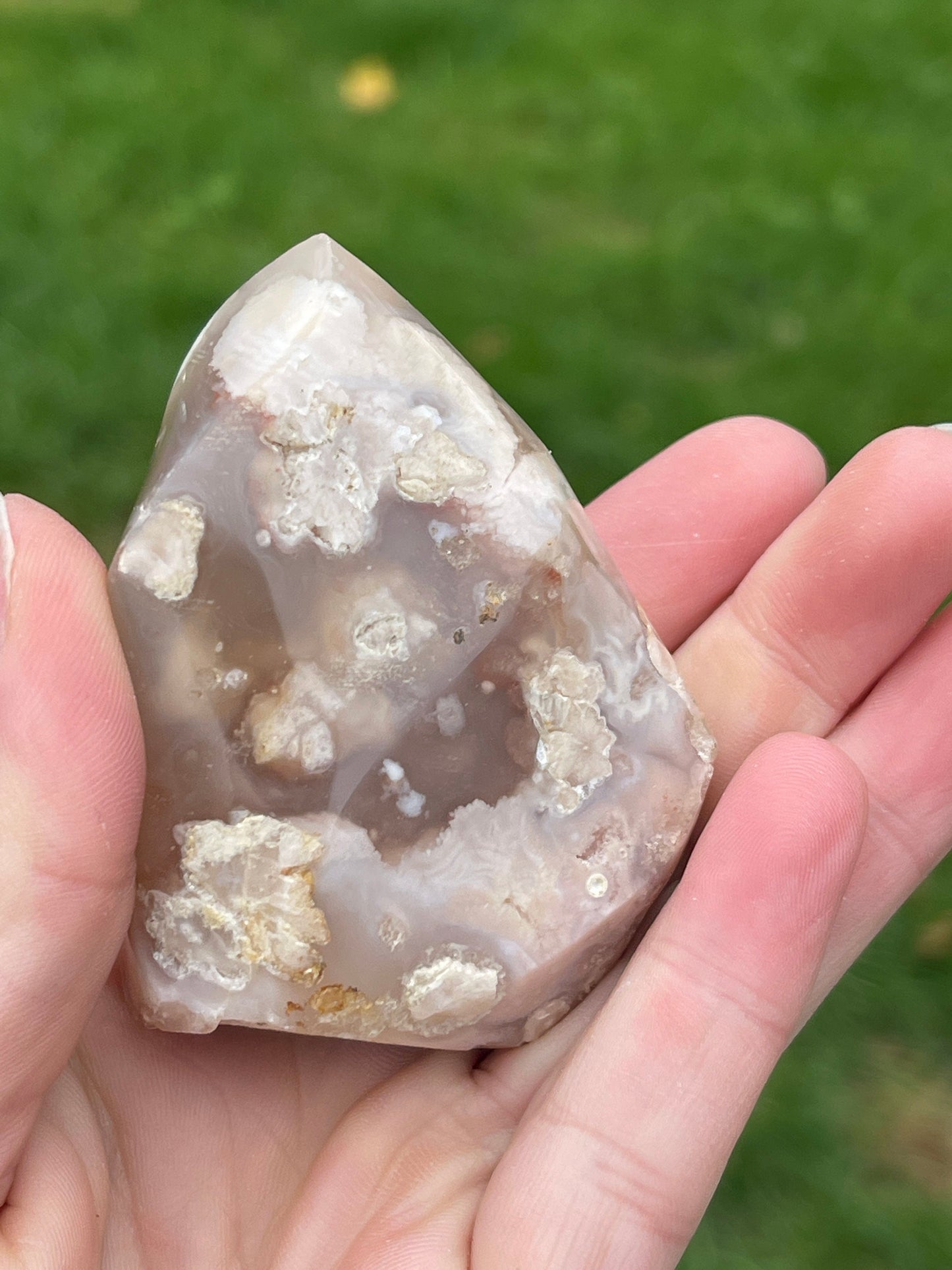 Flower Agate Freeform Carving