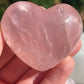 1 Rose Quartz Heart Palm Stone