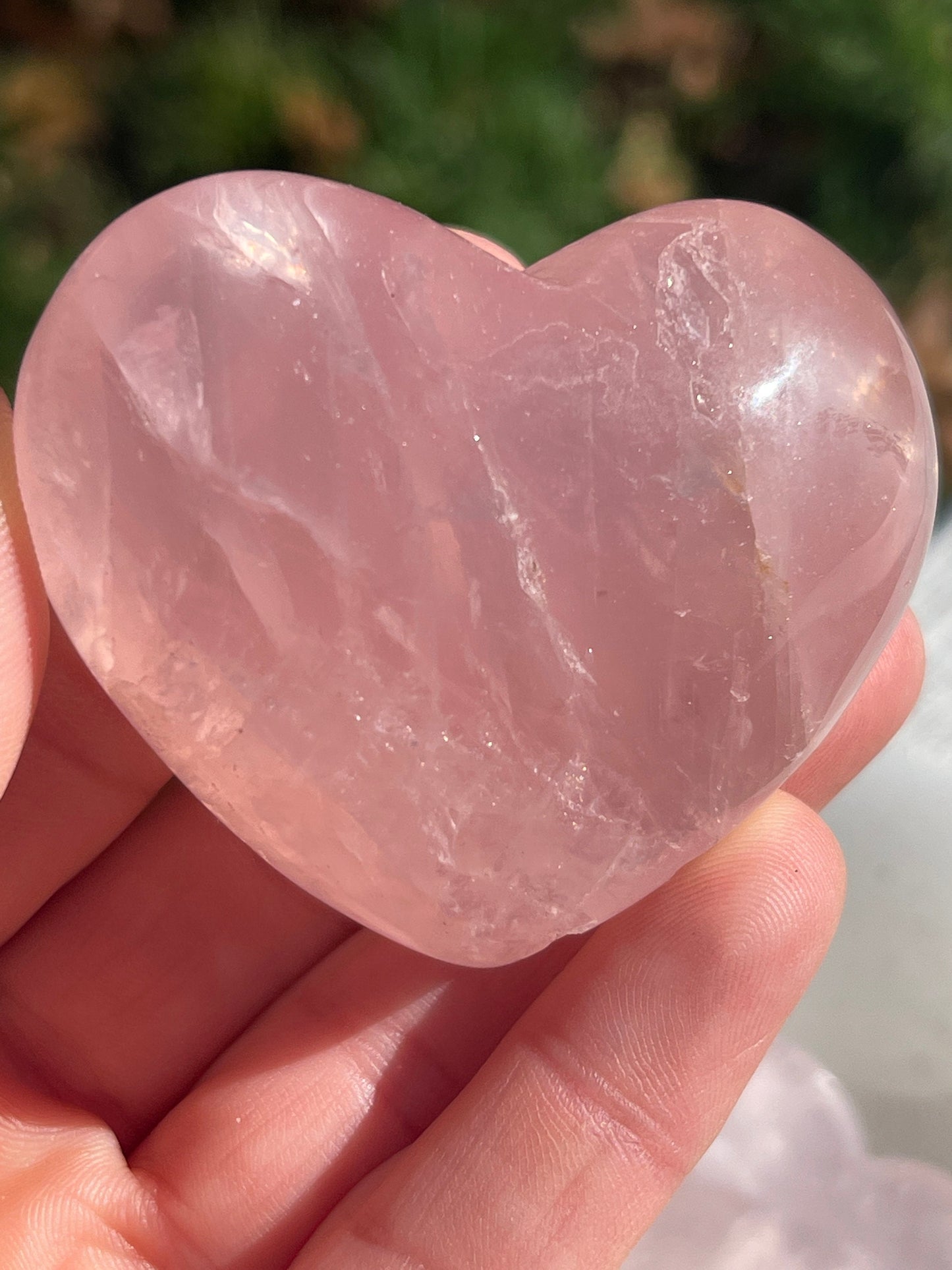 1 Rose Quartz Heart Palm Stone
