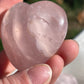 1 Rose Quartz Heart Palm Stone