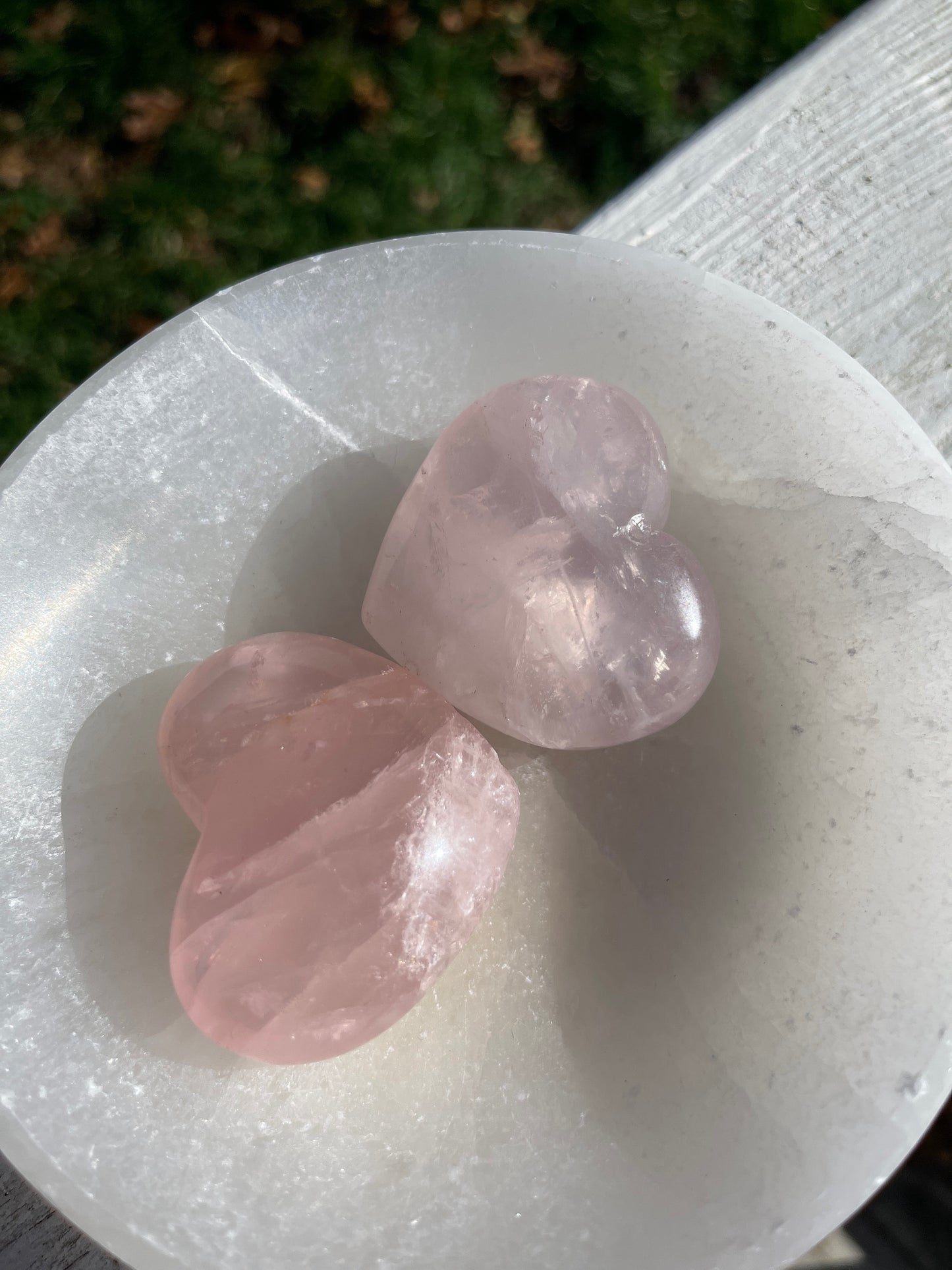 1 Rose Quartz Heart Palm Stone