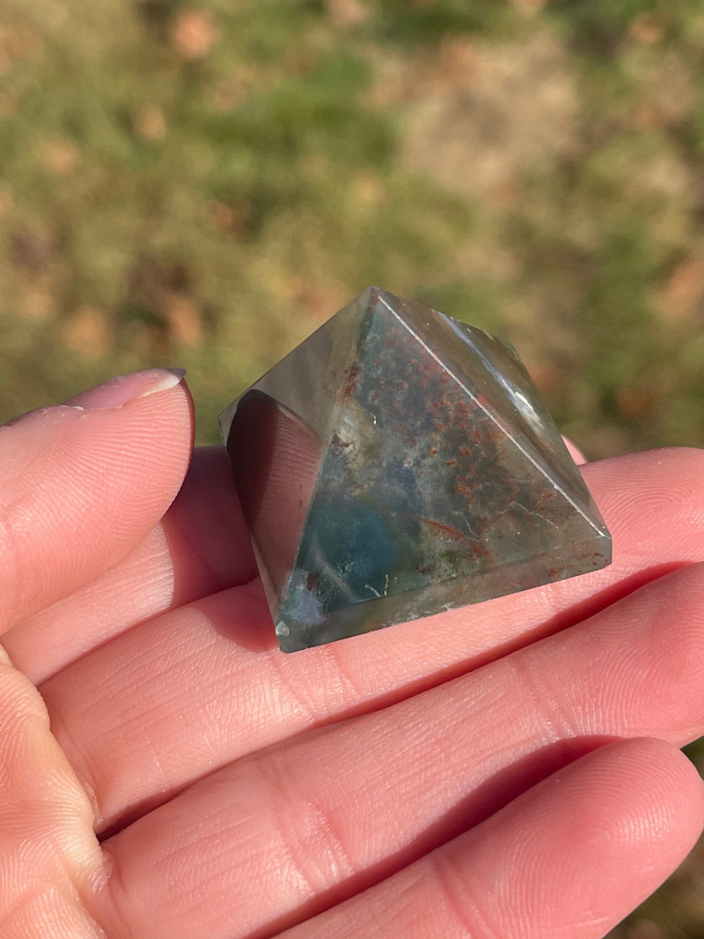Ocean Jasper Crystal Pyramid: Meditation Stone, Spiritual Gift