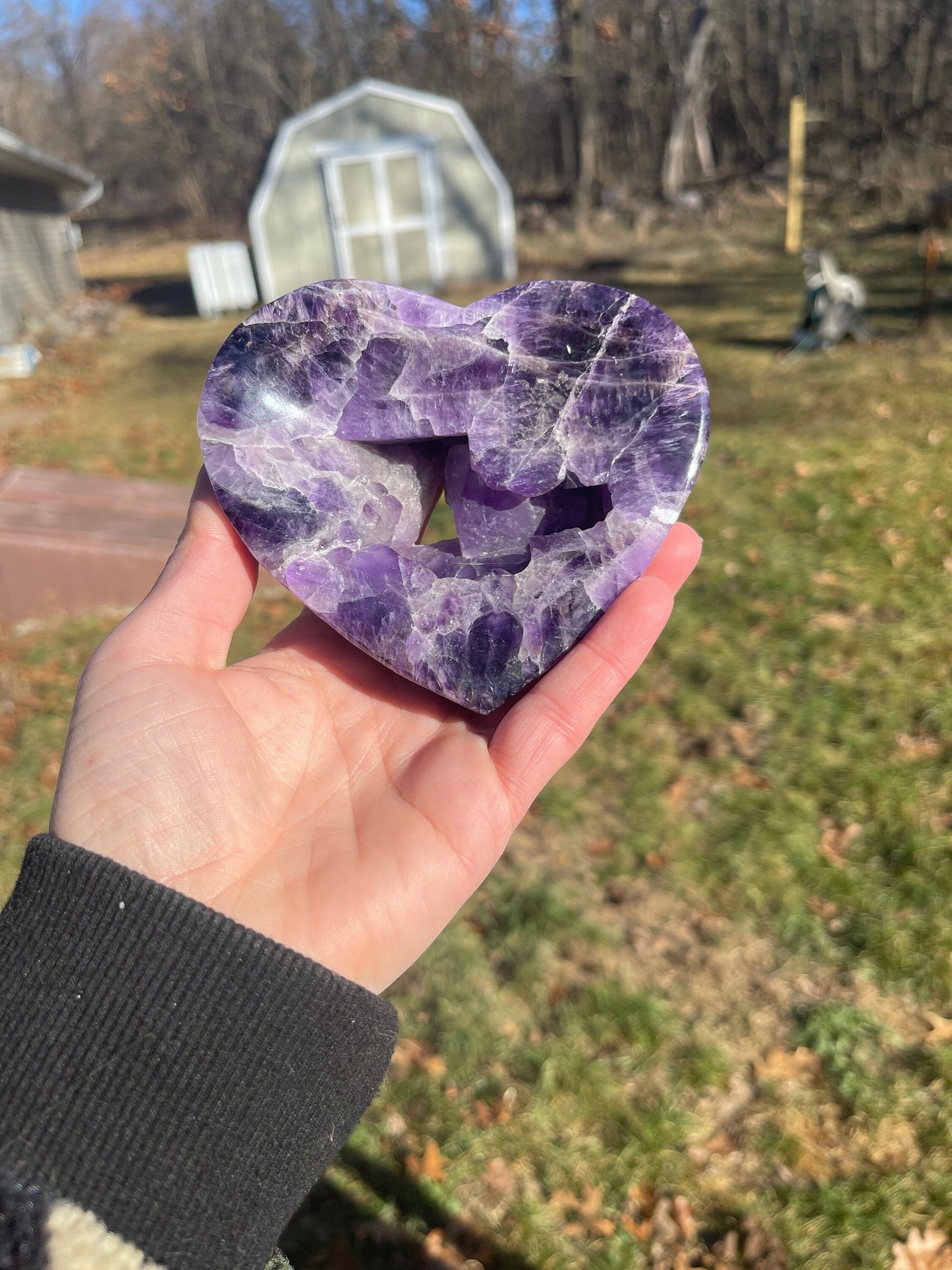 Dream Amethyst Heart Crystal Bowl