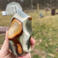 Polychrome Jasper Flame Carving
