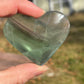Mint Green Fluorite Crystal Heart