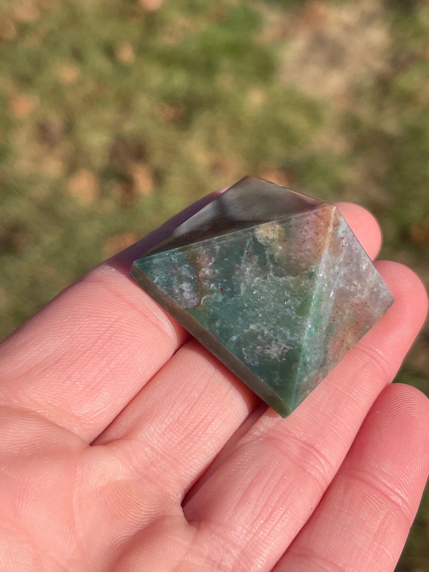 Ocean Jasper Crystal Pyramid: Meditation Stone, Capricorn Zodiac