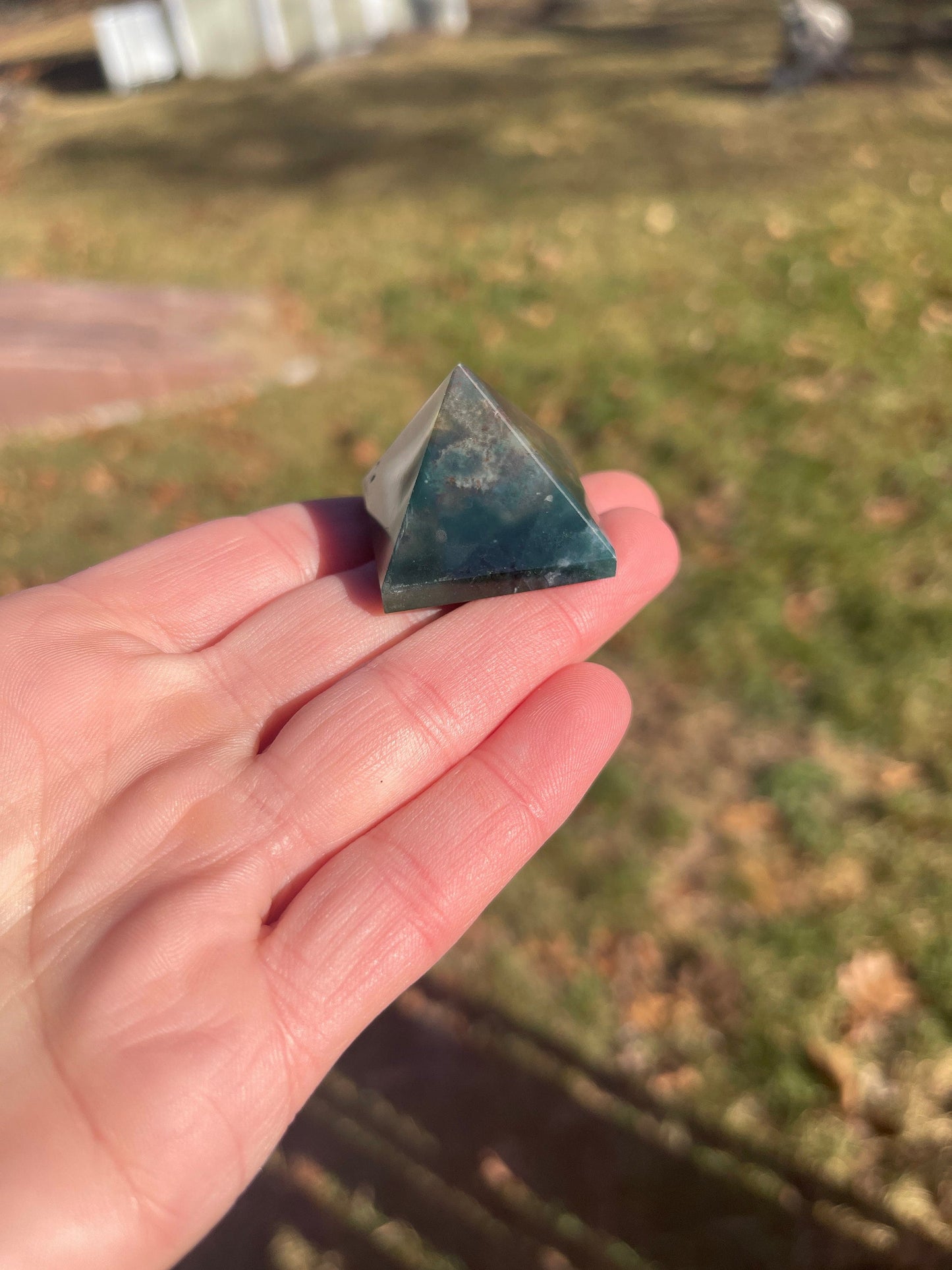 Ocean Jasper Crystal Pyramid: Meditation Stone, Spiritual Gift