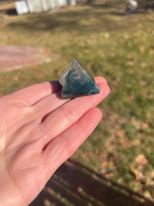 Ocean Jasper Crystal Pyramid: Meditation Stone, Spiritual Gift