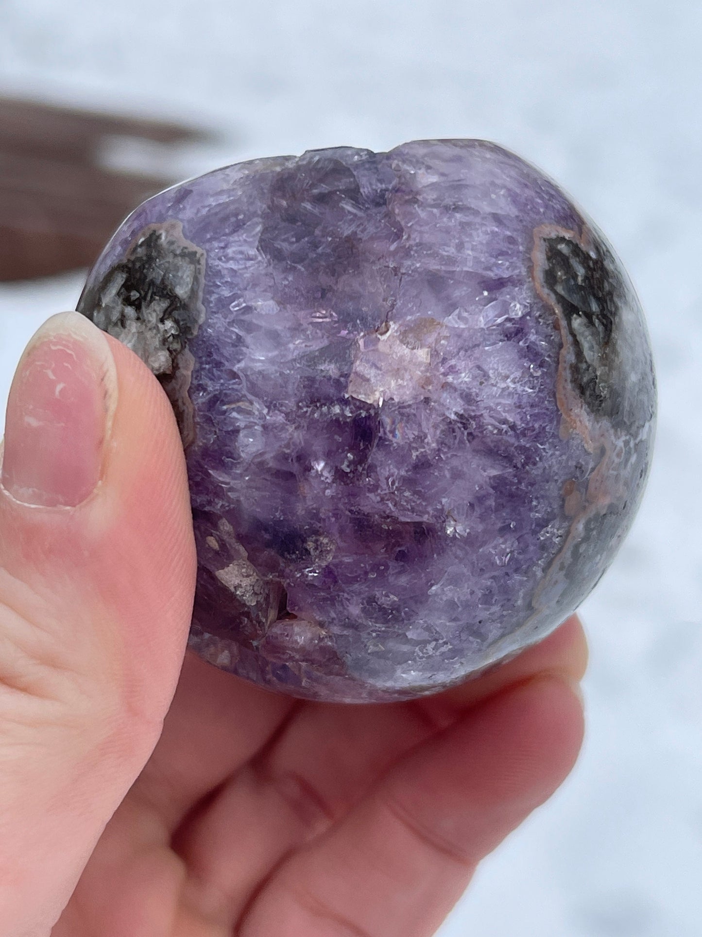 Purple Geode Crystal Sphere