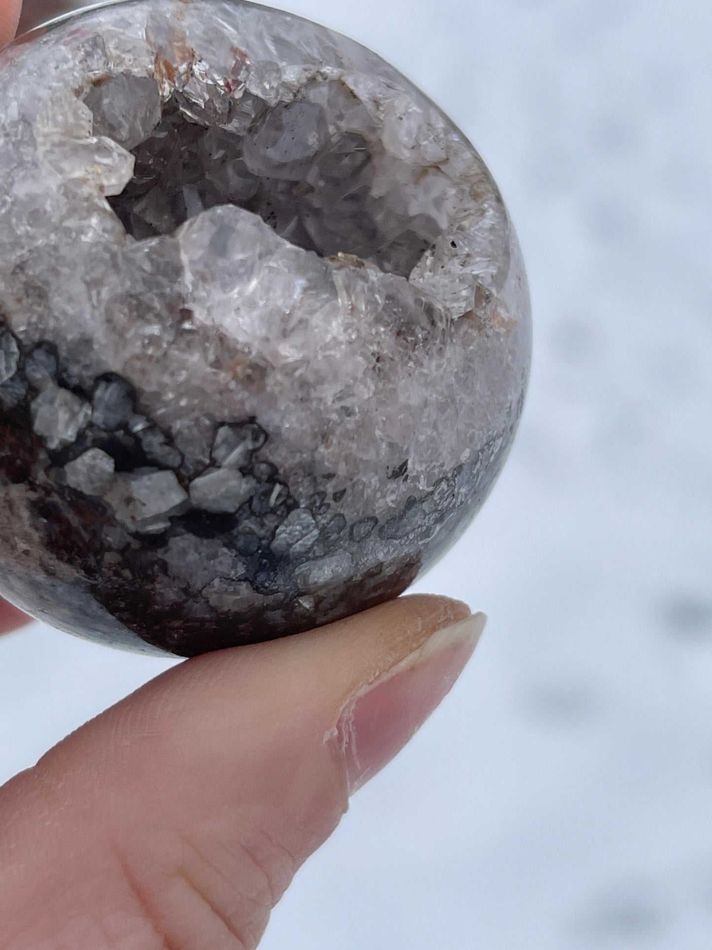 Light Purple Geode Crystal Sphere
