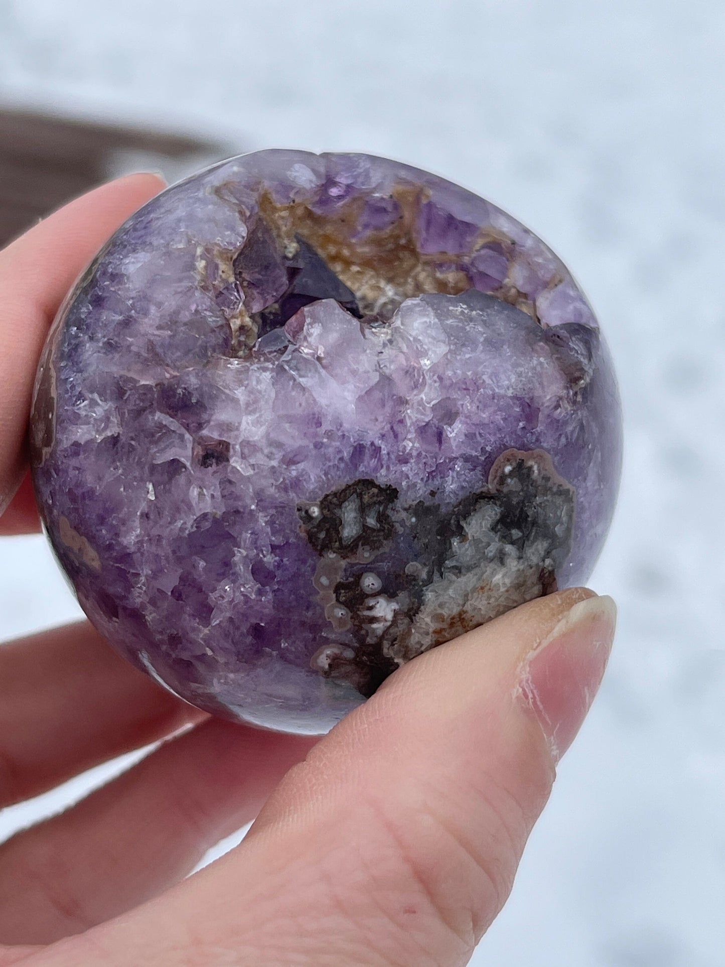 Purple Geode Crystal Sphere