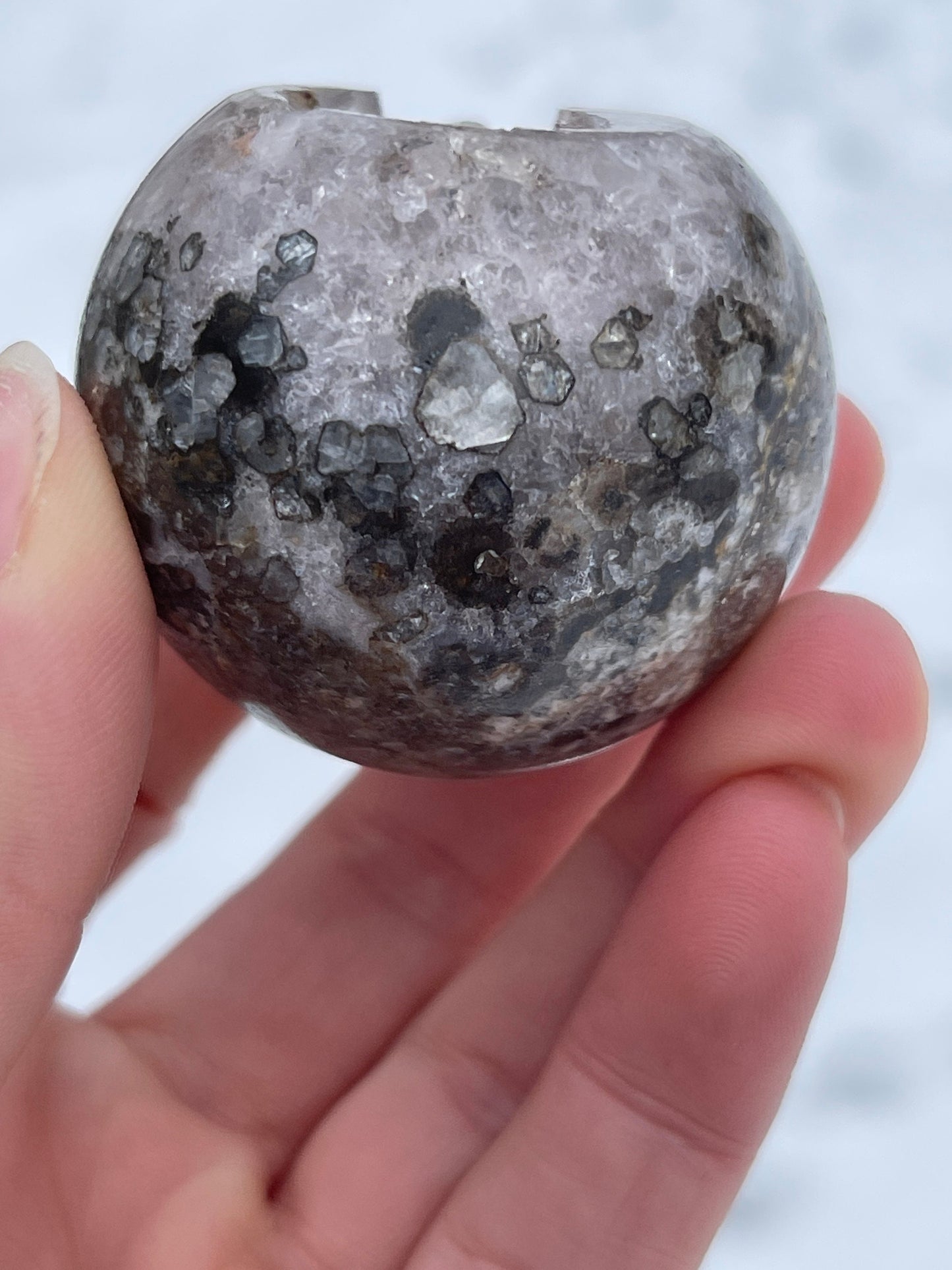 Light Purple Geode Crystal Sphere
