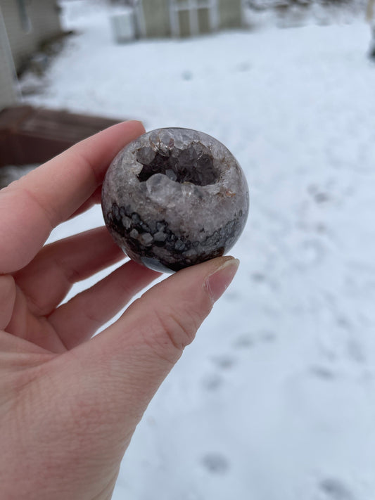 Light Purple Geode Crystal Sphere