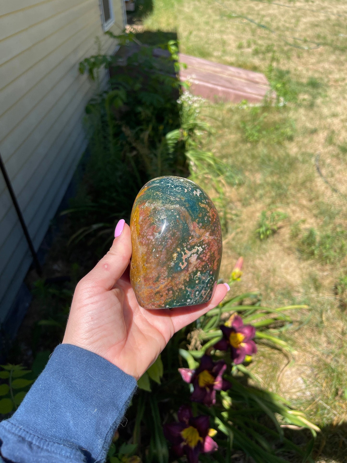 Orbicular Ocean Jasper Freeform