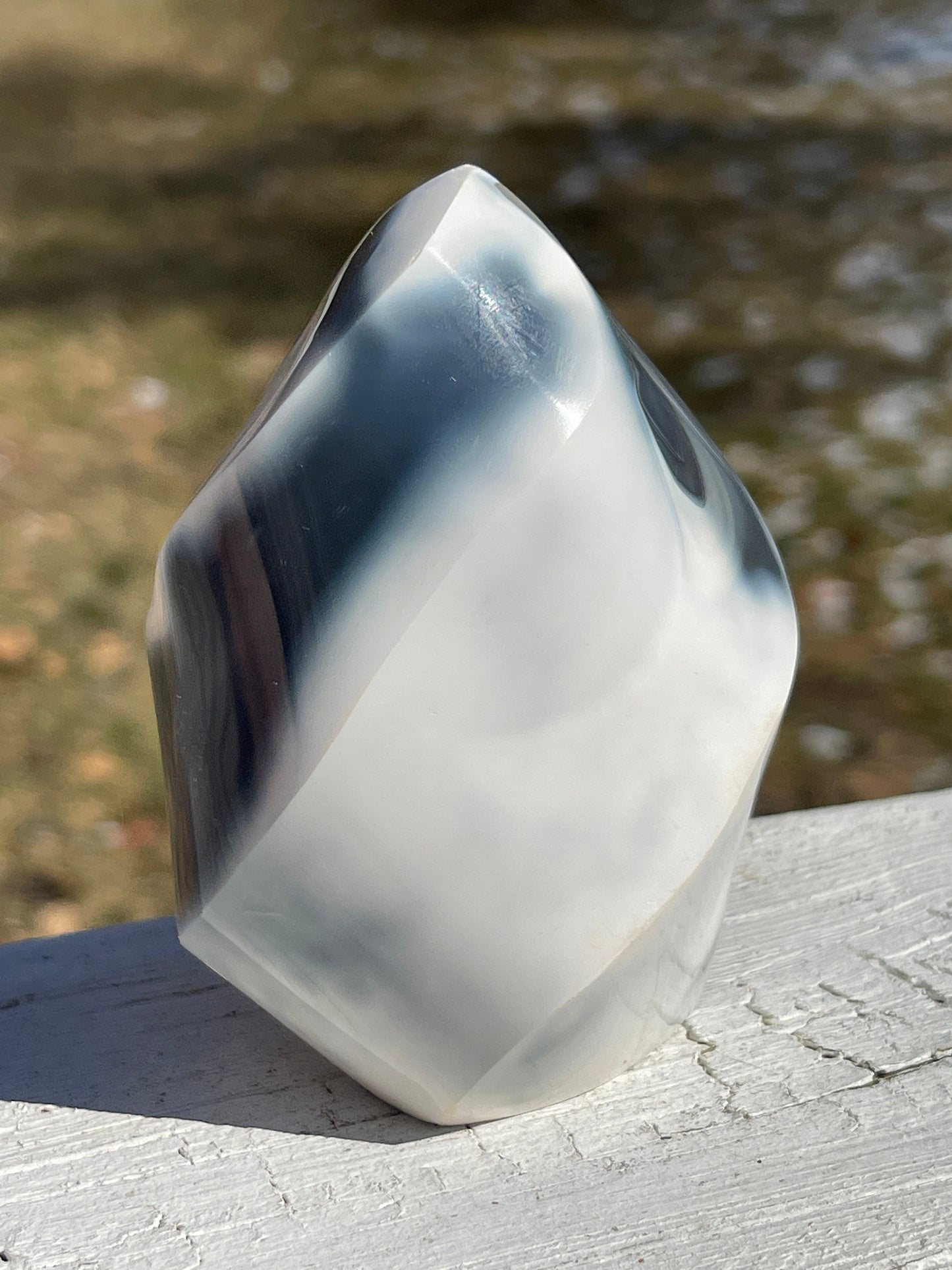 Orca Agate Flame Carving