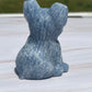 Blue Calcite French Bulldog Carving: Meditation Stone