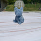 Blue Calcite French Bulldog Carving: Meditation Stone