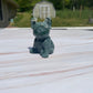 Moss Agate Bulldog Carving