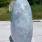 Blue Calcite Crystal Carving: Freeform Meditation Stone