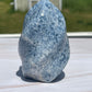 Blue Calcite Flame Carving