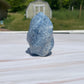Blue Calcite Flame Carving