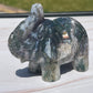 Moss Agate Crystal Elephant