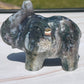 Moss Agate Crystal Elephant