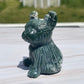Moss Agate Bulldog Carving