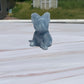 Blue Calcite French Bulldog Carving: Crystal Animal Figurine