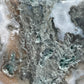 Druzy Moss Agate Crystal Heart Carving