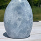 Blue Calcite Crystal Carving: Freeform Meditation Stone