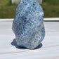 Blue Calcite Flame Carving