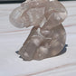 Flower Agate Crystal Elephant: Meditation Stone Carving
