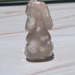 Flower Agate Crystal Elephant: Meditation Stone Carving