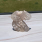 Flower Agate Crystal Elephant: Meditation Stone Carving