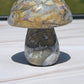Ocean Jasper Crystal Mushroom Carving: Meditation Stone Gift
