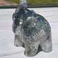 Moss Agate Crystal Elephant