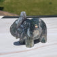 Moss Agate Crystal Elephant