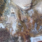 Moss Agate Crystal Butterfly Wings Carving with Stand