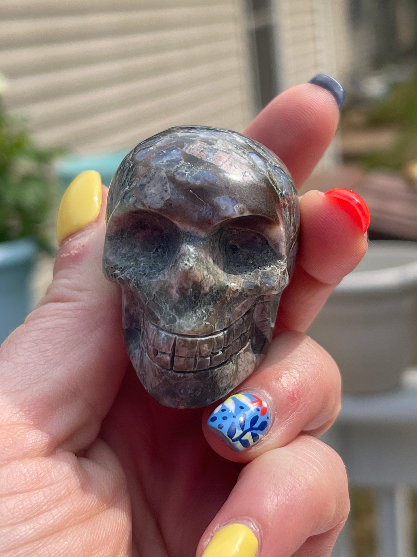 Llanite Mini Skull Carving | Que Sera | Crystal Carving | Meditation Stone